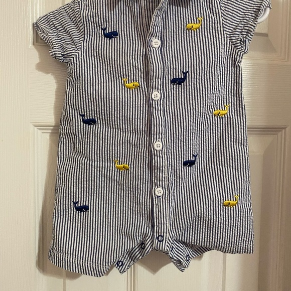 Little Me Whale Romper - Picture 4 of 7